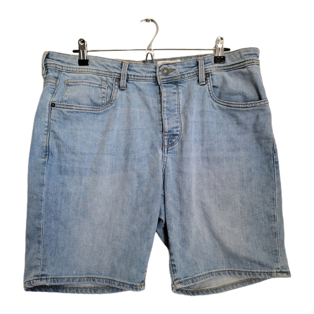 Selected Homme Mens Shorts XXL Blue Denim Straight Fit Indigo Jean Shorts